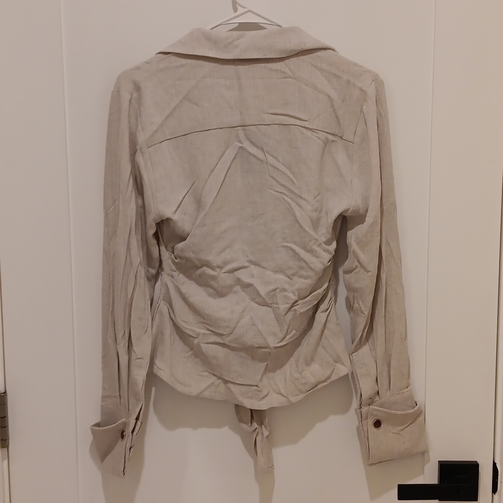NWT, JLUX Label Linen Top - Picture 3 of 9